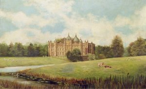 Tong Castle Across the Meadows (Demolished)